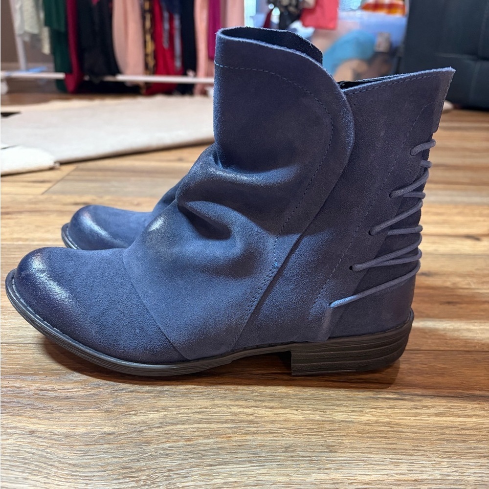 Miz Mooz Suede Ruched Ankle Boots - Dotti - Picture 8 of 12